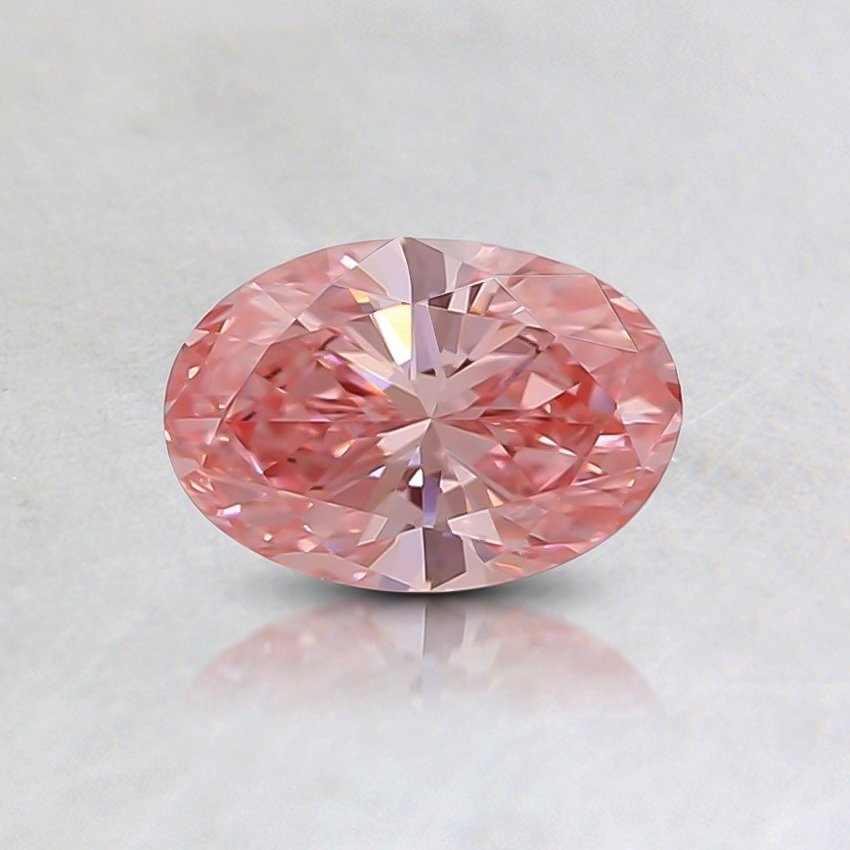 0.44 Ct. Fancy Intense Pink Oval Lab Grown Diamond