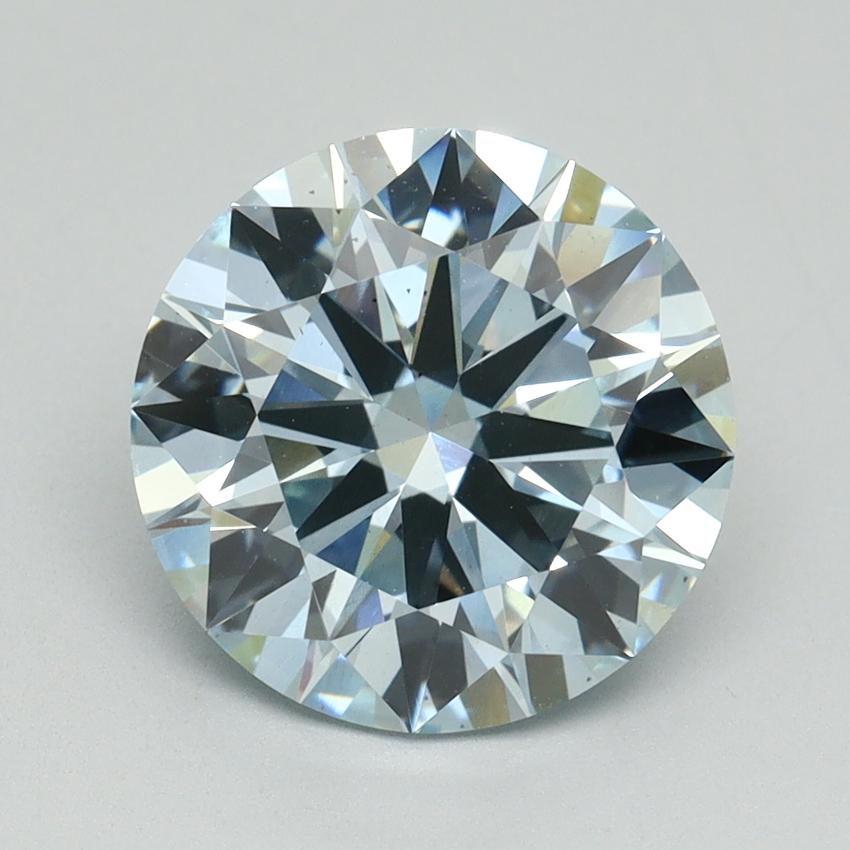 3.51 Ct. Fancy Intense Blue Round Lab Grown Diamond