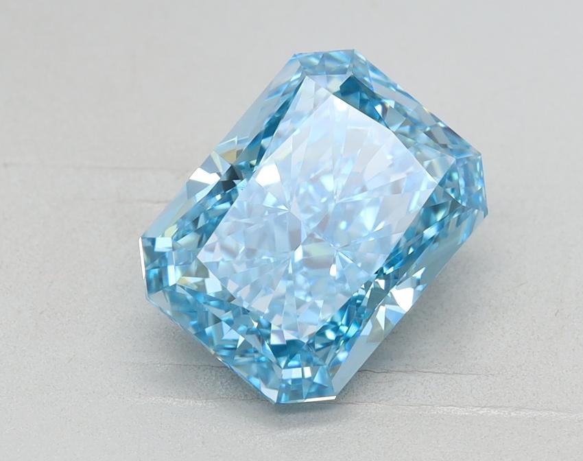 2.03 Ct. Fancy Vivid Blue Radiant Lab Grown Diamond