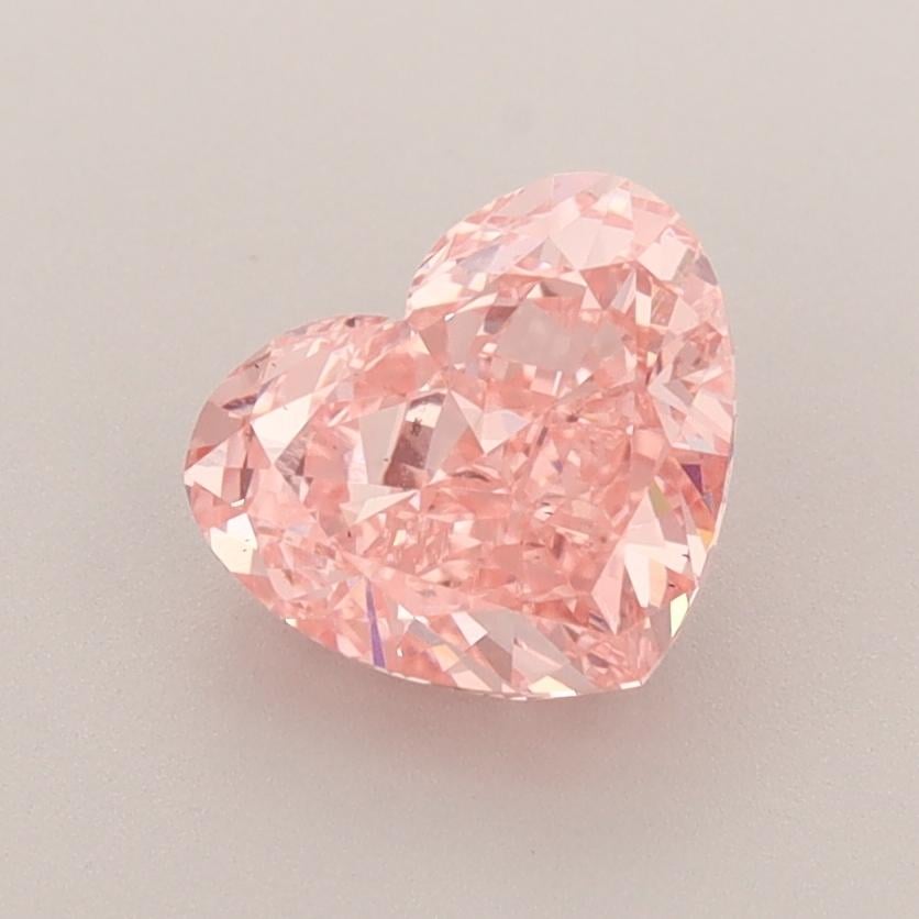 1.58 Ct. Fancy Vivid  Pink Heart Lab Grown Diamond
