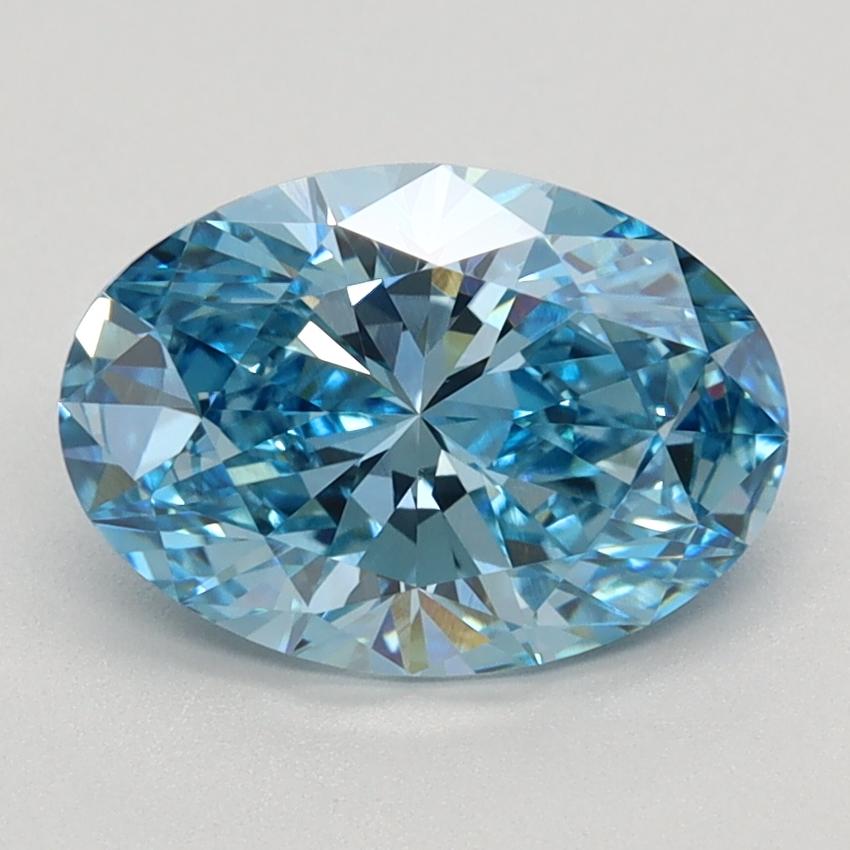 1.59 Ct. Fancy Vivid Blue Oval Lab Grown Diamond