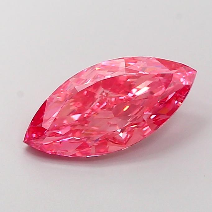 3.32 Ct. Fancy Vivid Pink Marquise Lab Grown Diamond