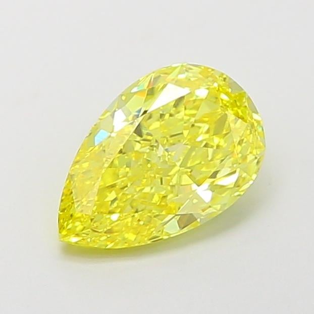 1.24 Ct. Fancy Vivid Yellow Pear Lab Grown Diamond