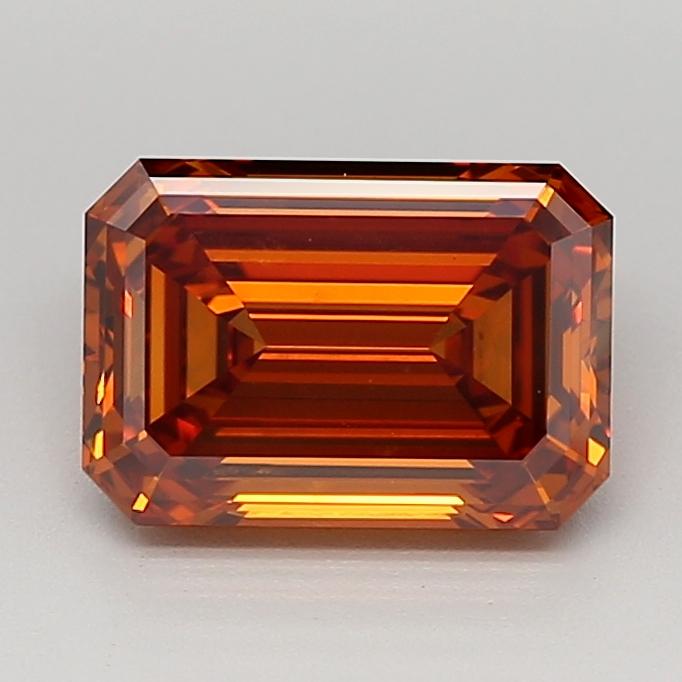 2.08 Ct. Fancy Vivid  Orange Emerald Lab Grown Diamond