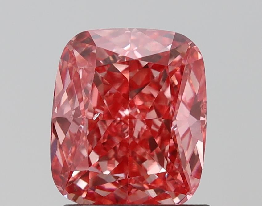 1.51 Ct. Fancy Vivid Pink Cushion Lab Grown Diamond