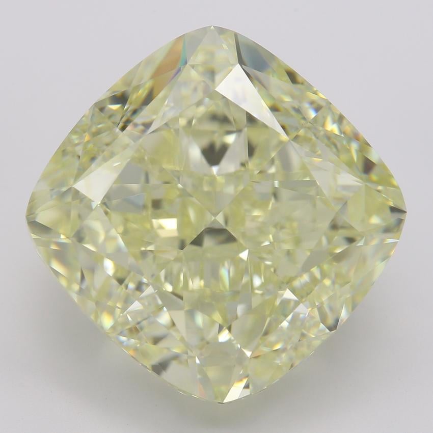 17.02 Ct. Fancy Light Yellow Cushion Diamond