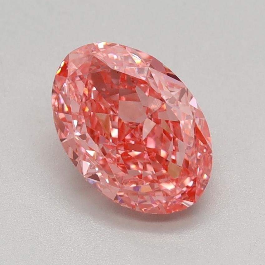1.03 Ct. Fancy Vivid Pink Oval Lab Grown Diamond