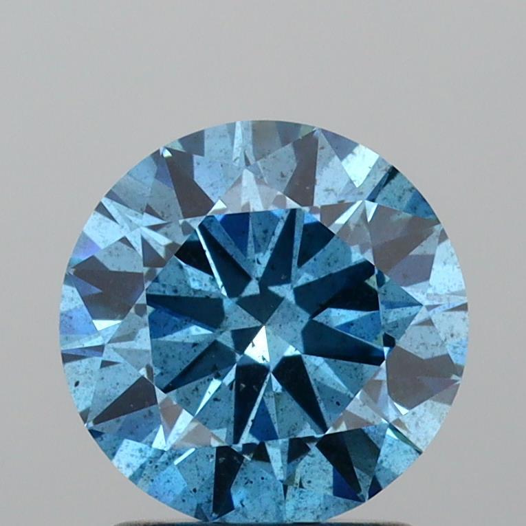 1.51 Ct. Fancy Vivid Blue Round Lab Grown Diamond