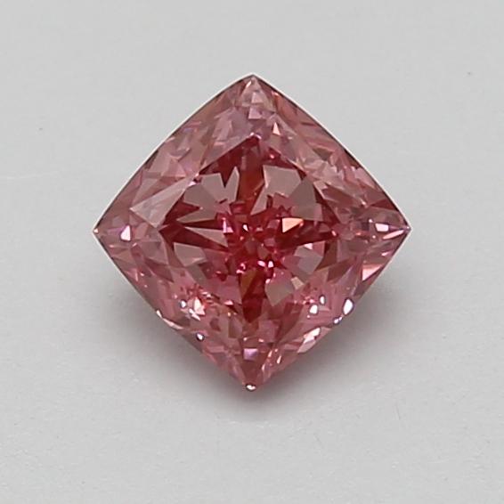 0.74 Ct. Fancy Vivid Pink Cushion Lab Grown Diamond