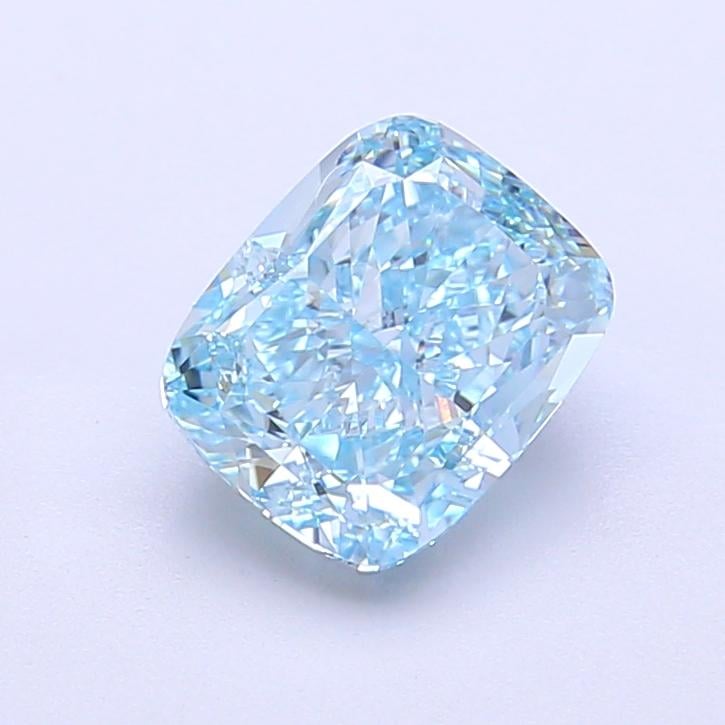 1.70 Ct. Fancy Vivid  Blue Cushion Lab Grown Diamond