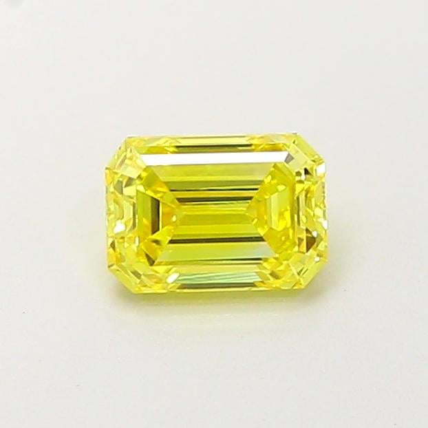 0.54 Ct. Fancy Vivid Yellow Emerald Lab Grown Diamond