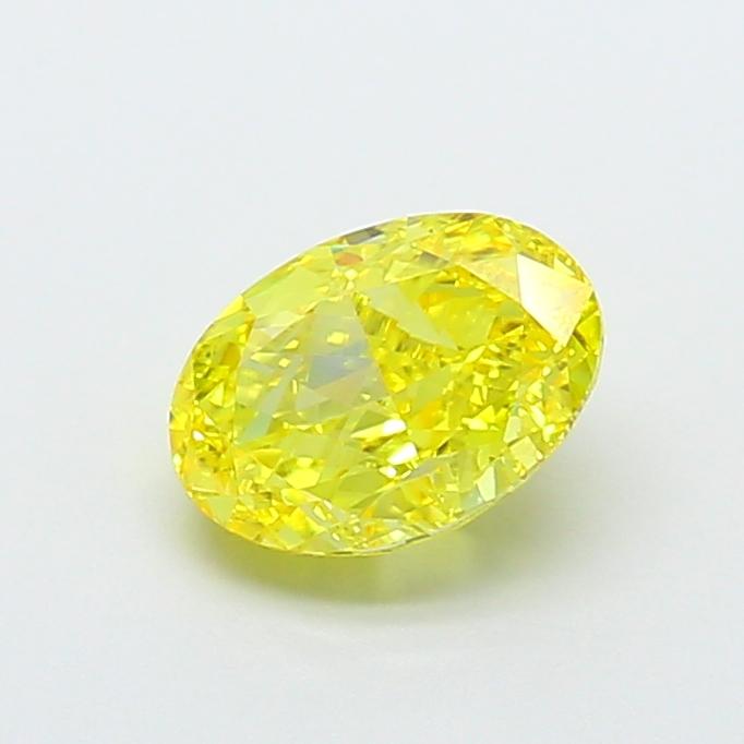 1.87 Ct. Fancy Vivid  Yellow Oval Lab Grown Diamond