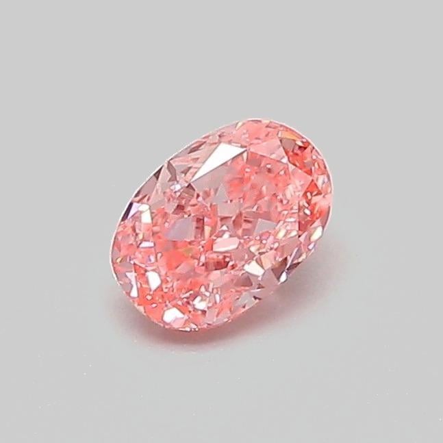0.35 Ct. Fancy Vivid Pink Oval Lab Grown Diamond