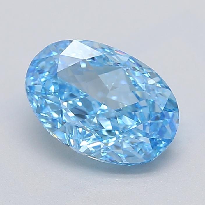 1.50 Ct. Fancy Vivid  Blue Oval Lab Grown Diamond