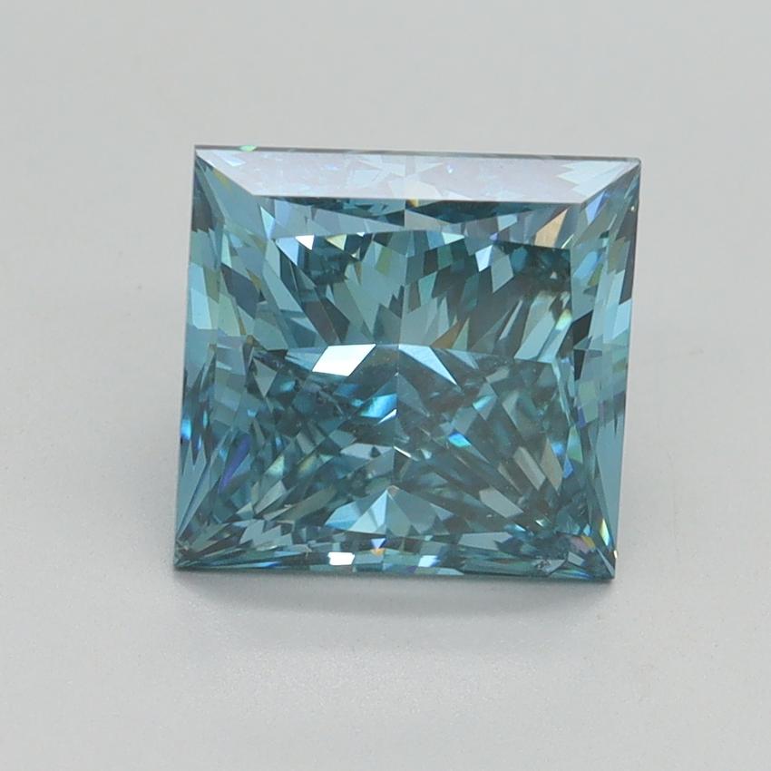 3.00 Ct. Fancy Vivid Blue Princess Lab Grown Diamond