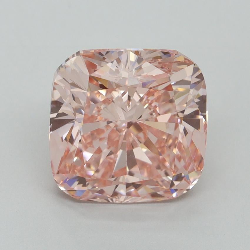 5.01 Ct. Fancy Intense Pink Cushion Lab Grown Diamond