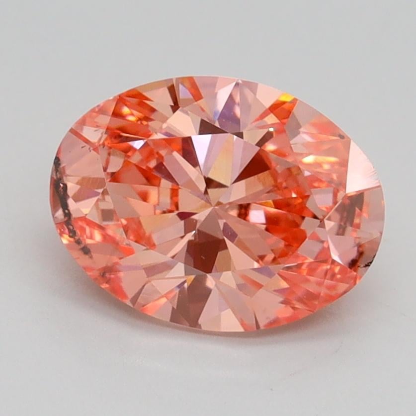 1.70 Ct. Fancy Vivid Pink Oval Lab Grown Diamond