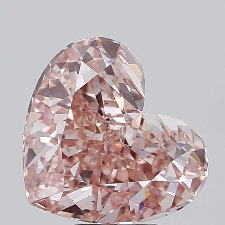 6.07 Ct. Fancy Vivid  Pink Heart Lab Grown Diamond