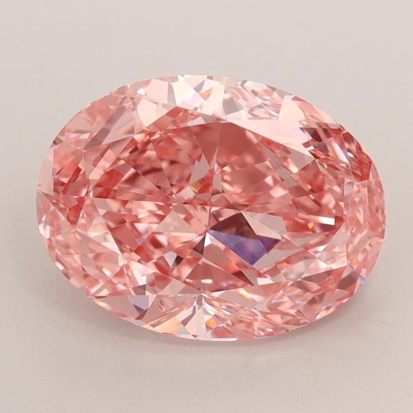 3.00 Ct. Fancy Vivid Pink Oval Lab Grown Diamond