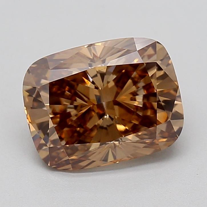 2.05 Ct. Fancy  Brown Cushion Lab Grown Diamond