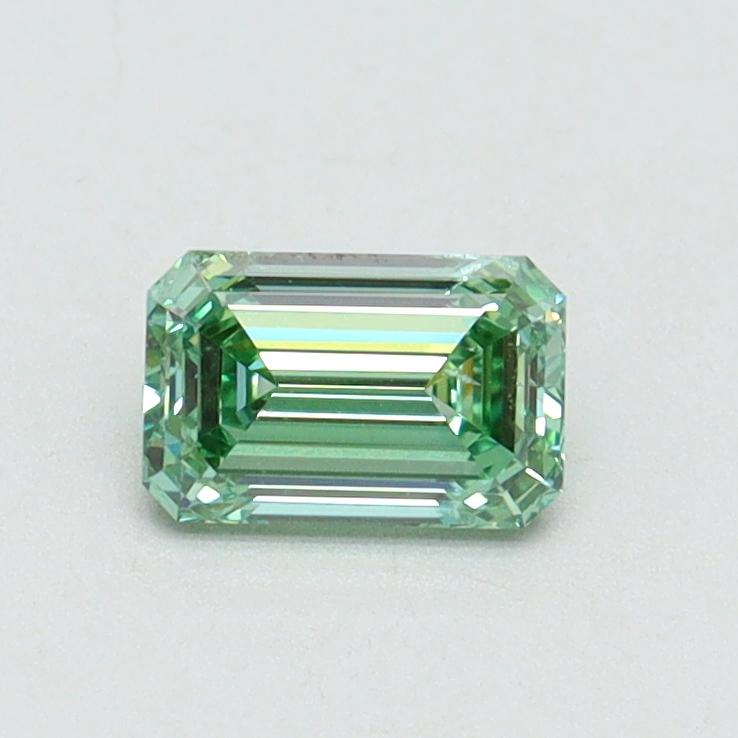 0.51 Ct. Fancy Vivid Green Emerald Lab Grown Diamond