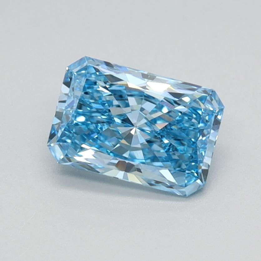 0.75 Ct. Fancy Vivid Blue Radiant Lab Grown Diamond