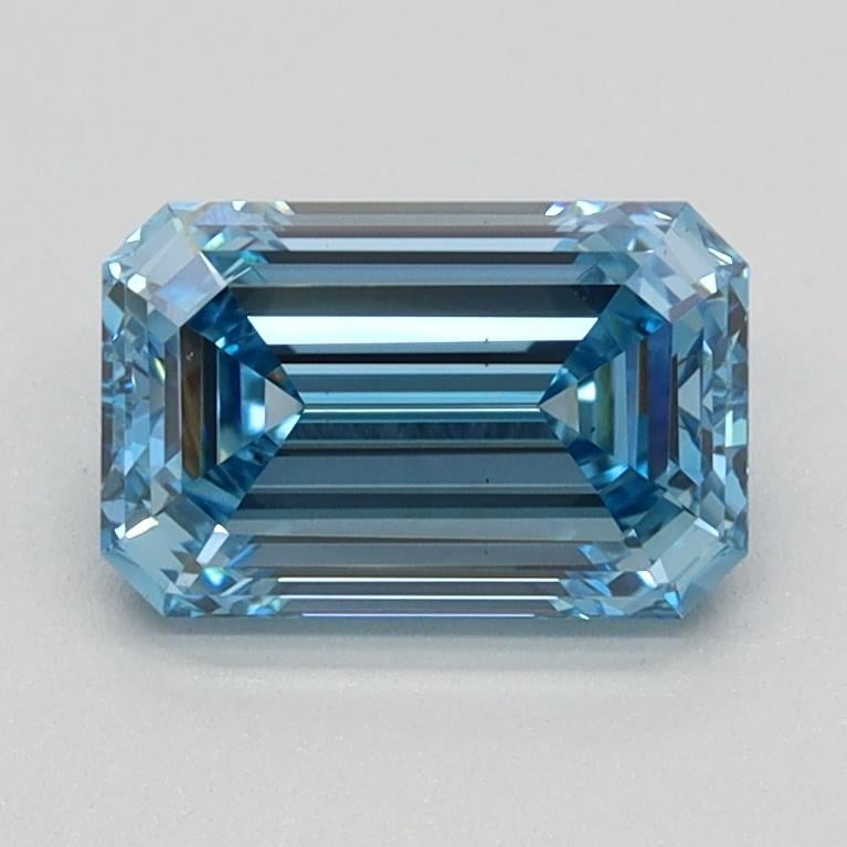 1.15 Ct. Fancy Vivid Blue Emerald Lab Grown Diamond