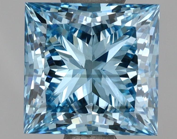 1.56 Ct. Fancy Vivid Blue Princess Lab Grown Diamond