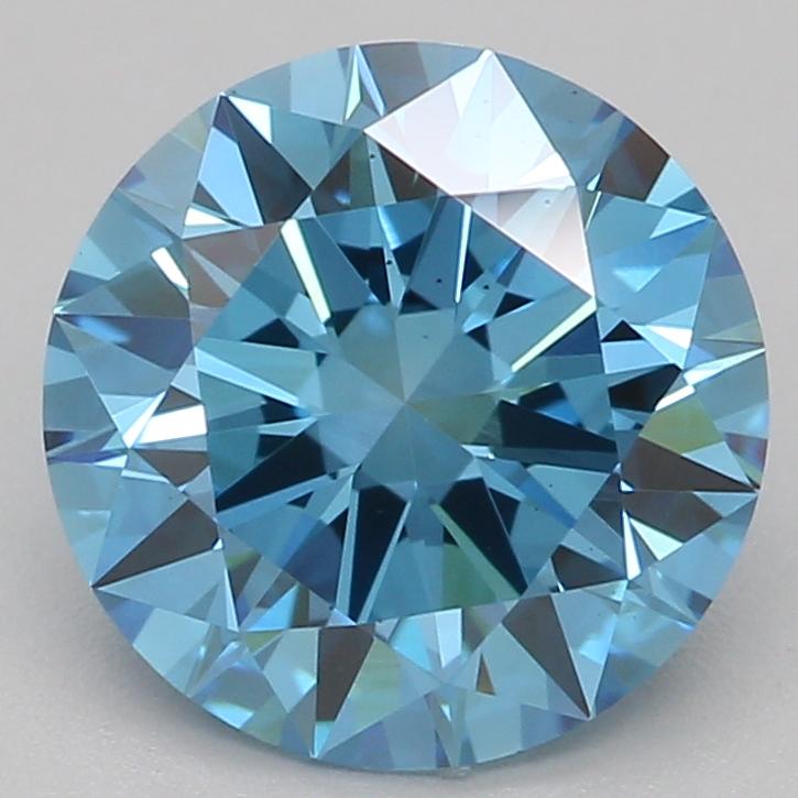 1.51 Ct. Fancy Vivid Blue Round Lab Grown Diamond