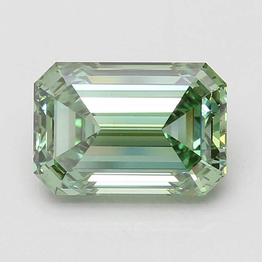 5.04 Ct. Fancy Vivid Green Emerald Lab Grown Diamond
