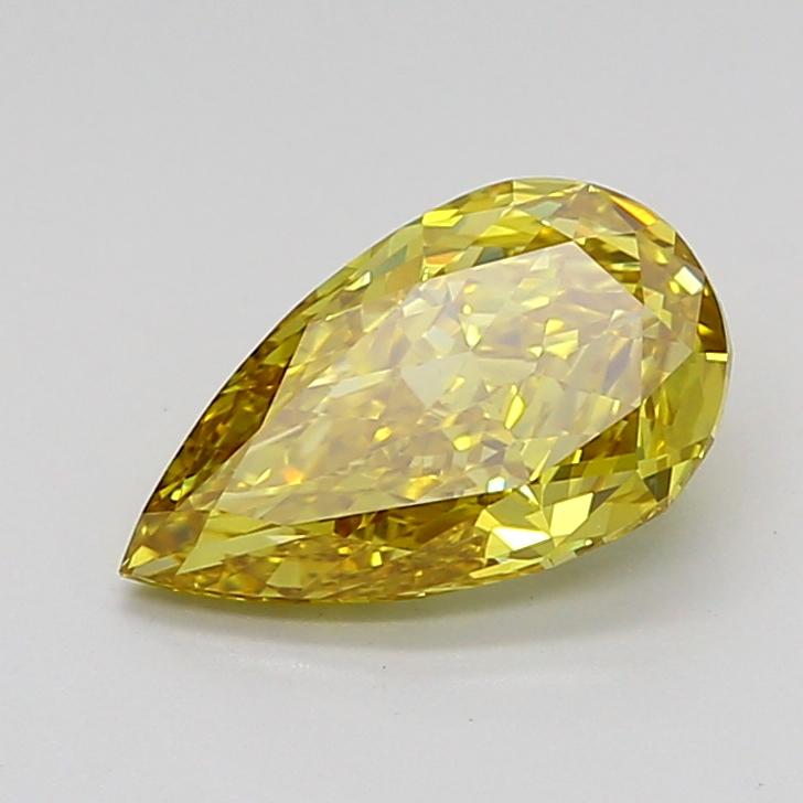 1.73 Ct. Fancy Vivid Yellow Pear Lab Grown Diamond