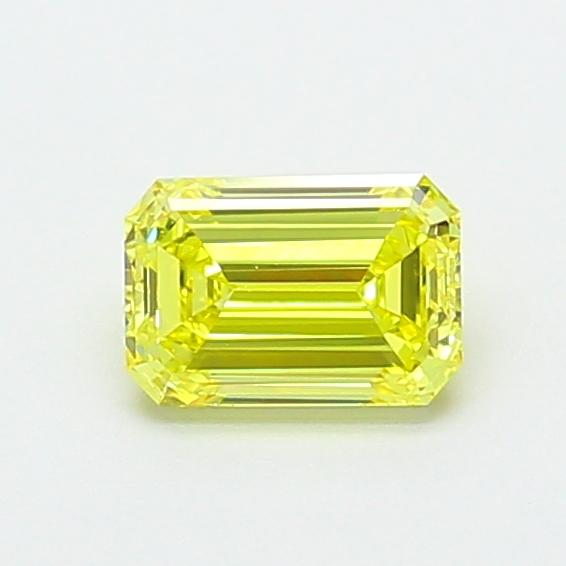 0.73 Ct. Fancy Vivid  Yellow Emerald Lab Grown Diamond
