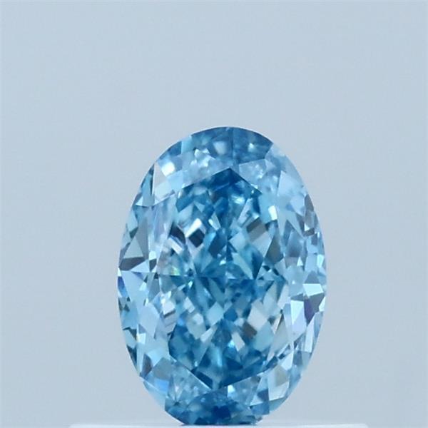 0.55 Ct. Fancy Vivid Blue Oval Lab Grown Diamond