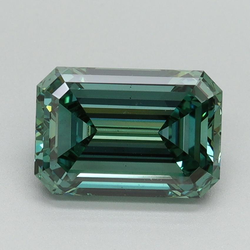 2.08 Ct. Fancy Vivid Pacific Green Emerald Lab Grown Diamond