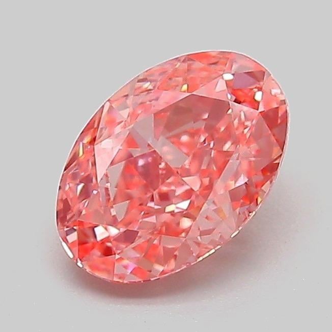 1.09 Ct. Fancy Vivid Pink Oval Lab Grown Diamond