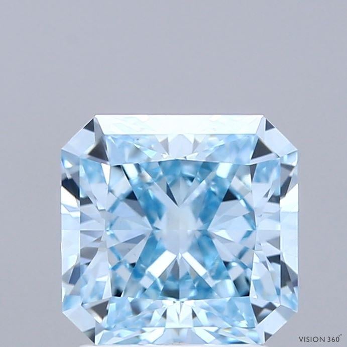2.01 Ct. Fancy Intense  Blue Radiant Lab Grown Diamond