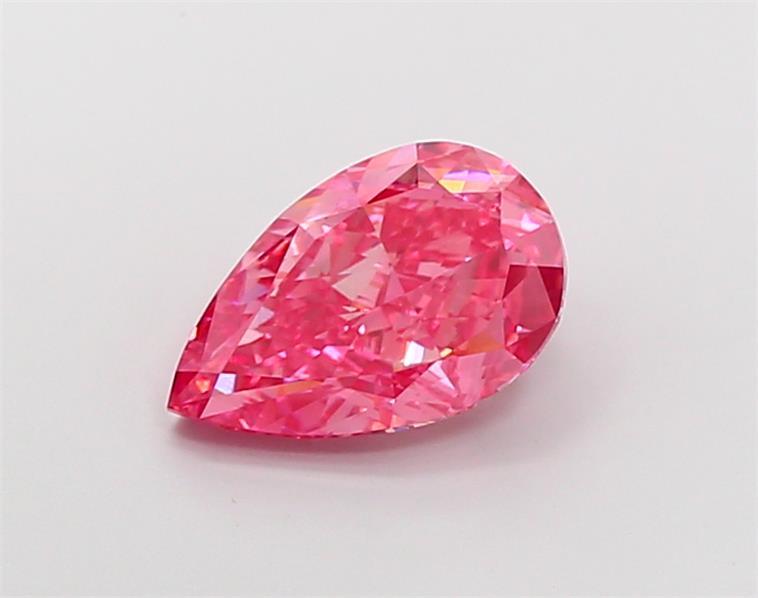 3.52 Ct. Fancy Vivid  Pink Pear Lab Grown Diamond