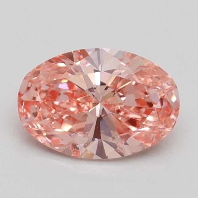 0.81 Ct. Fancy Intense Pink Oval Lab Grown Diamond