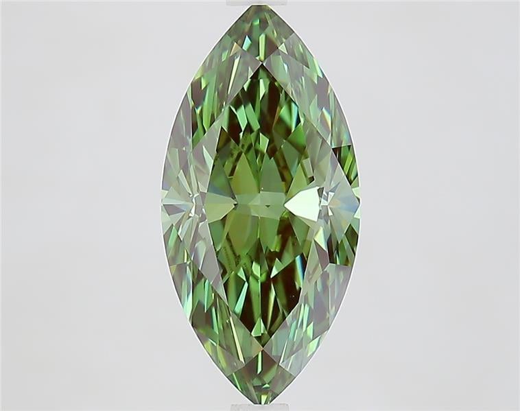 2.70 Ct. Fancy Vivid  Green Marquise Lab Grown Diamond