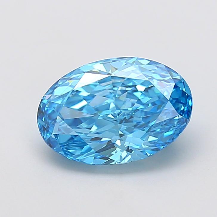3.01 Ct. Fancy Blue Oval Lab Grown Diamond