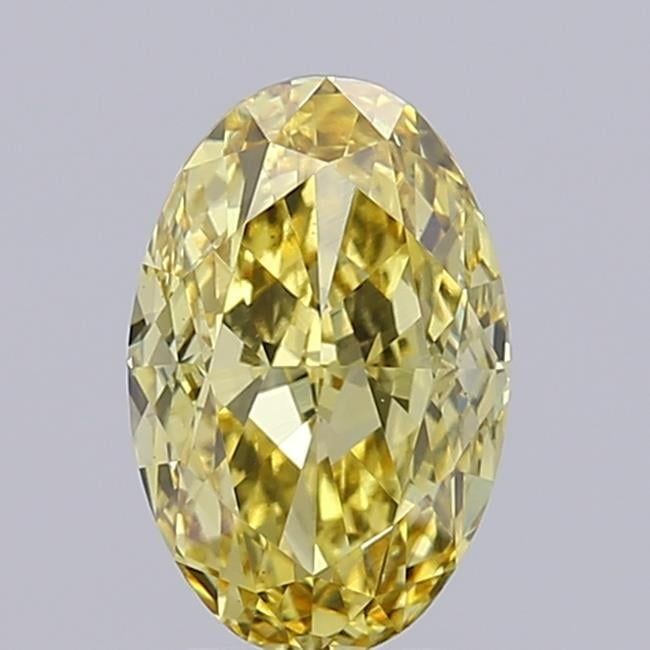 3.01 Ct. Fancy Vivid Yellow Oval Lab Grown Diamond