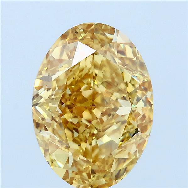 3.27 Ct. Fancy Yellow Oval Lab Grown Diamond