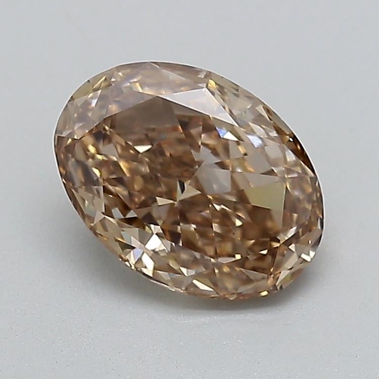 1.18 Ct. Light  Brown Oval Lab Grown Diamond
