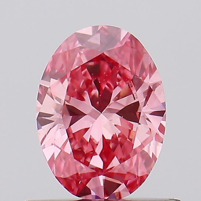 0.56 Ct. Fancy Vivid Pink Oval Lab Grown Diamond