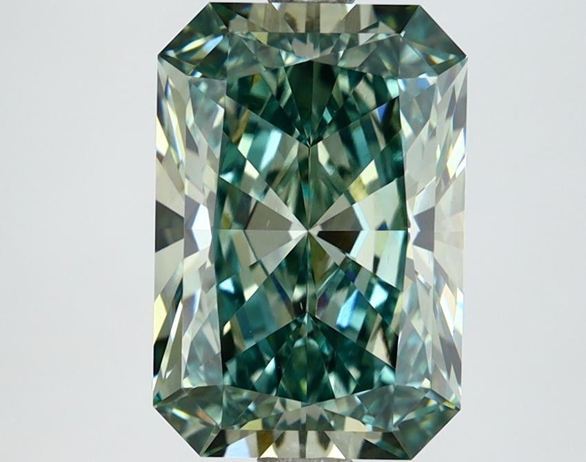 3.54 Ct. Fancy Vivid Green Radiant Lab Grown Diamond