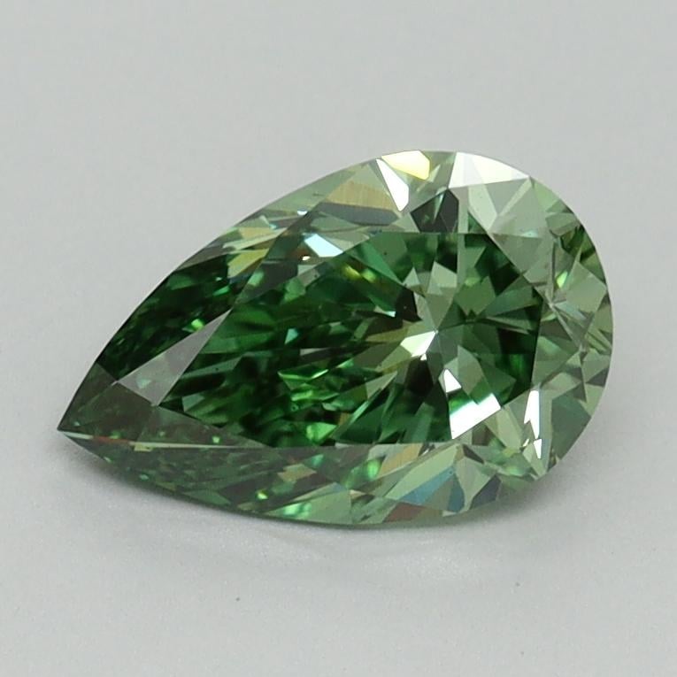 1.02 Ct. Fancy Vivid Pacific Green Pear Lab Grown Diamond