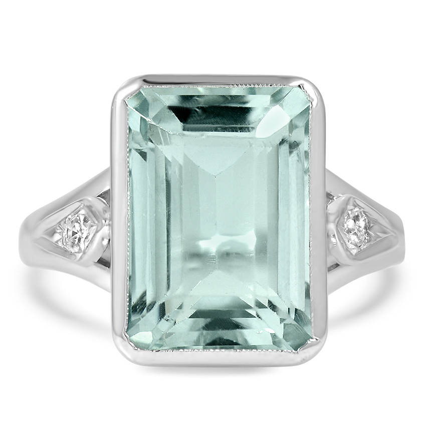 Retro Aquamarine Cocktail Ring | Sophey | Brilliant Earth