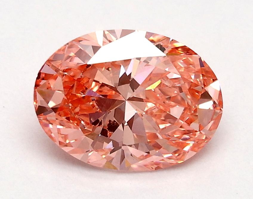 1.01 Ct. Fancy Vivid Pink Oval Lab Grown Diamond