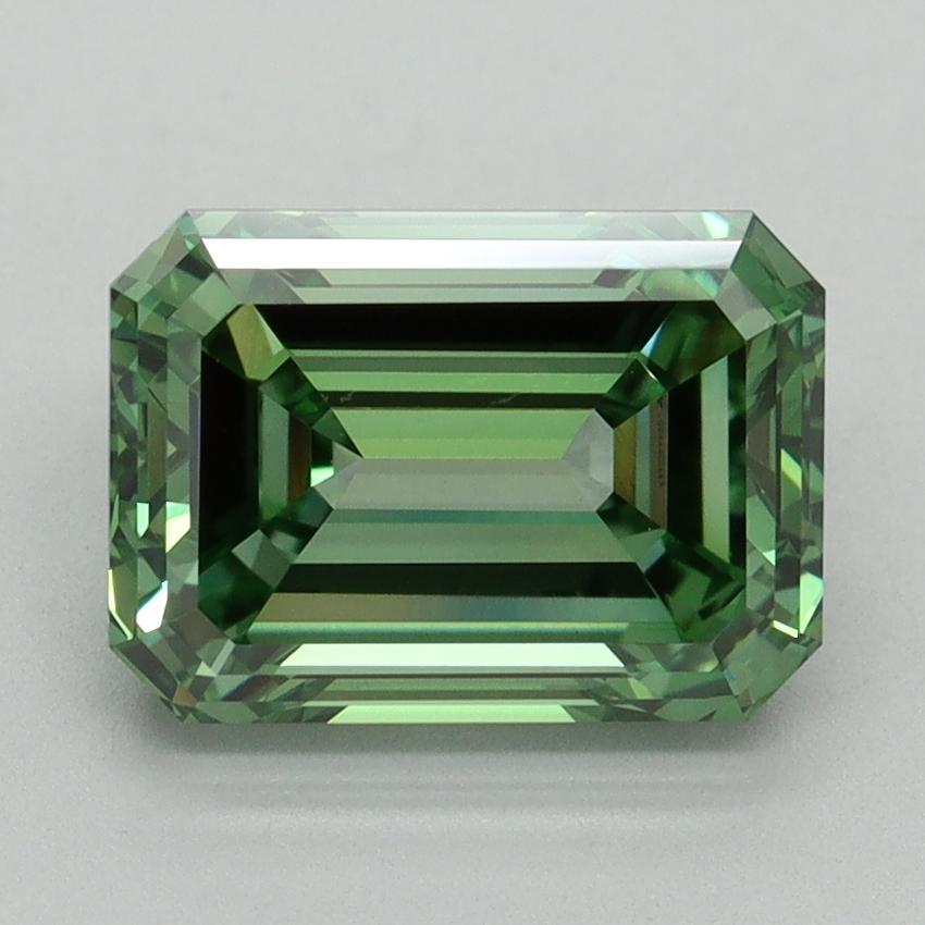 3.10 Ct. Fancy Vivid Green Emerald Lab Grown Diamond