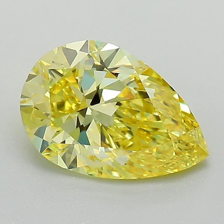 1.24 Ct. Fancy Vivid Yellow Pear Lab Grown Diamond
